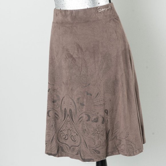 NWOT Desigual faux suede skirt - XL ( size 12) - Picture 3 of 7